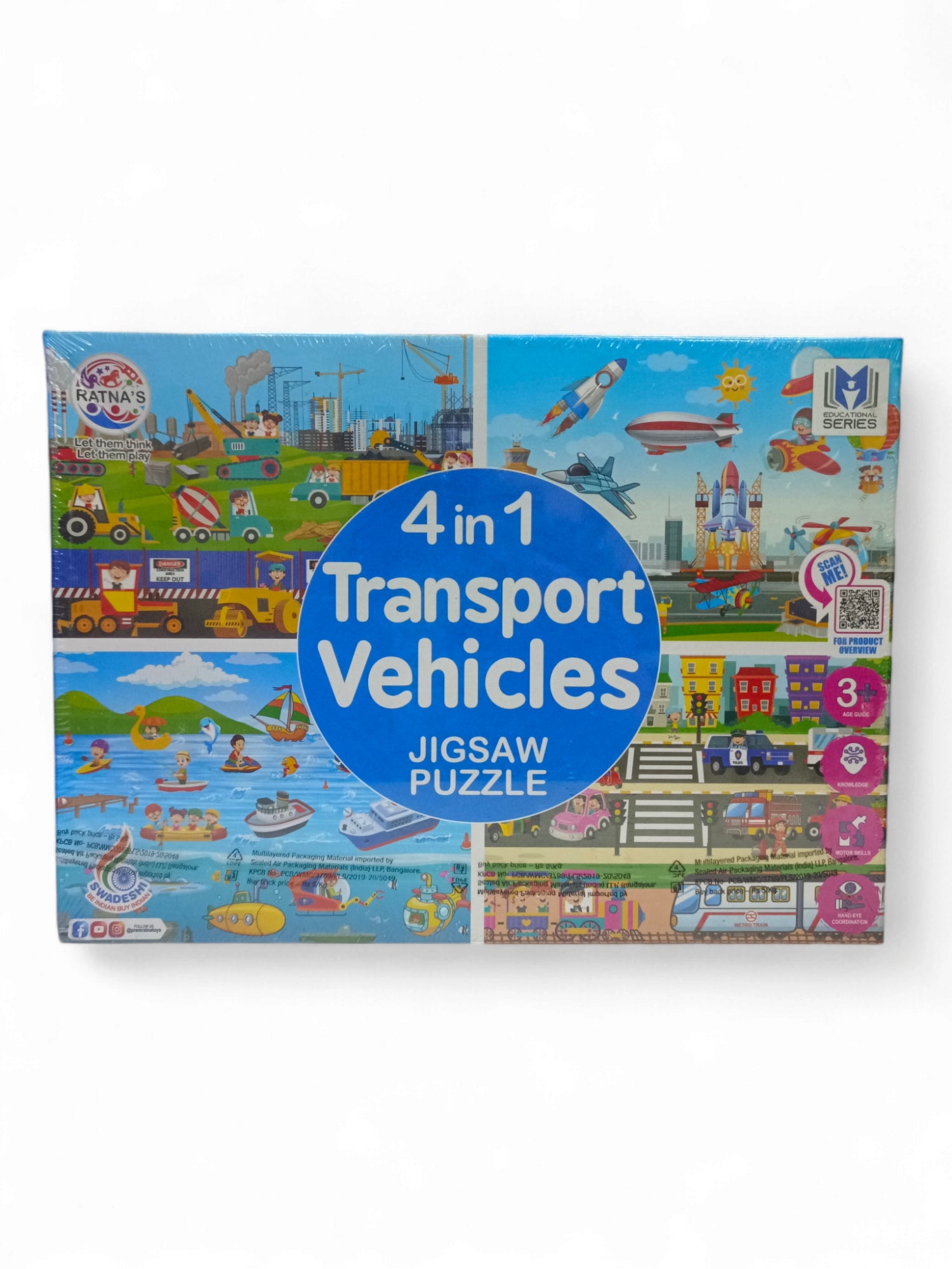 PRT 4IN1 TRANSPORT VEHICLES PUZZLE