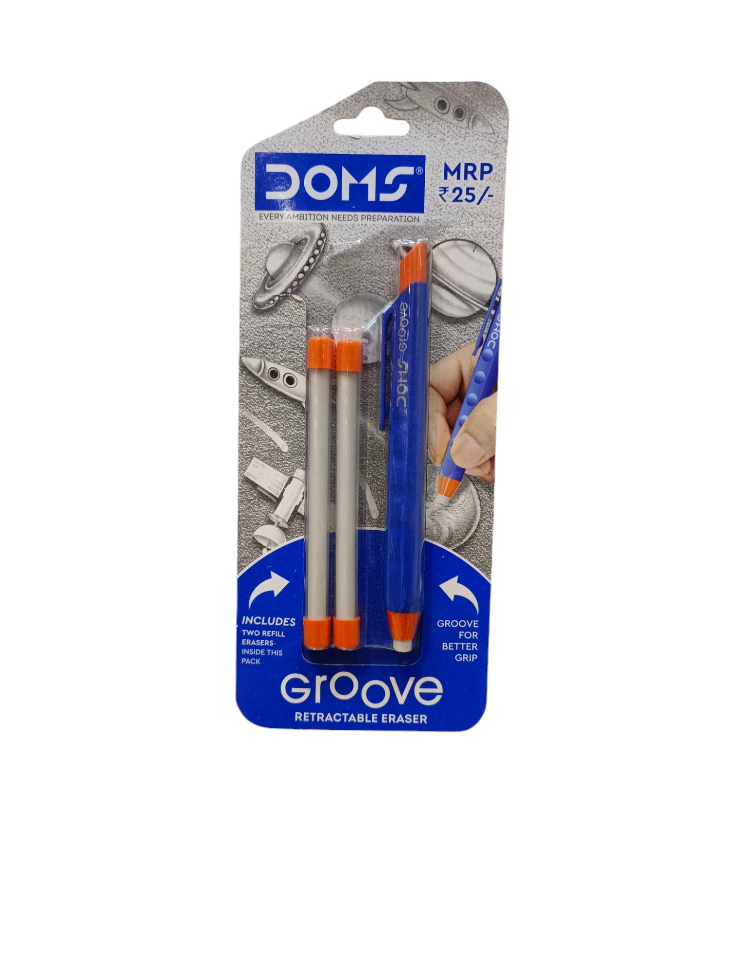 DOMS 8356 GROOVE RETRACTABLE  ERASER