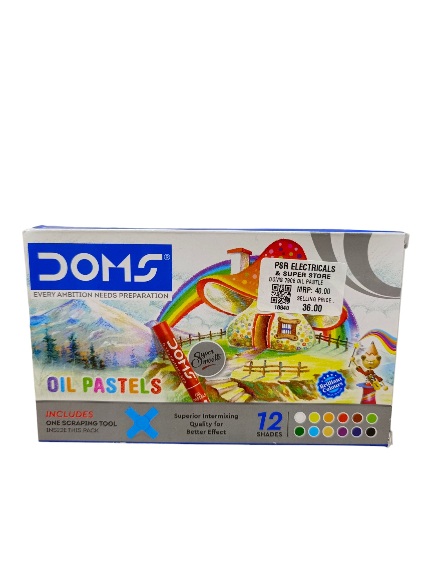 DOMS 7908 OIL PASTLE 12 SHADES