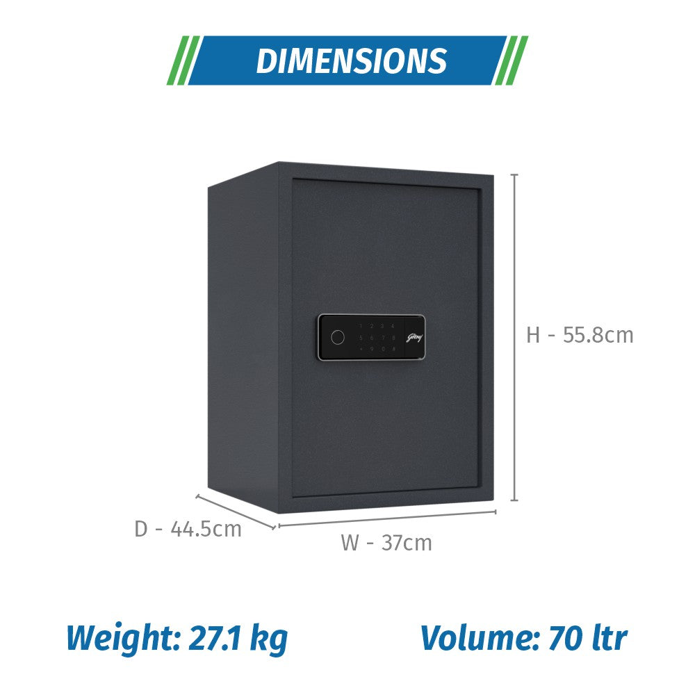 GODREJ H/SAFE-NX PRO PLUS 70L DIGI+BIO EBONY