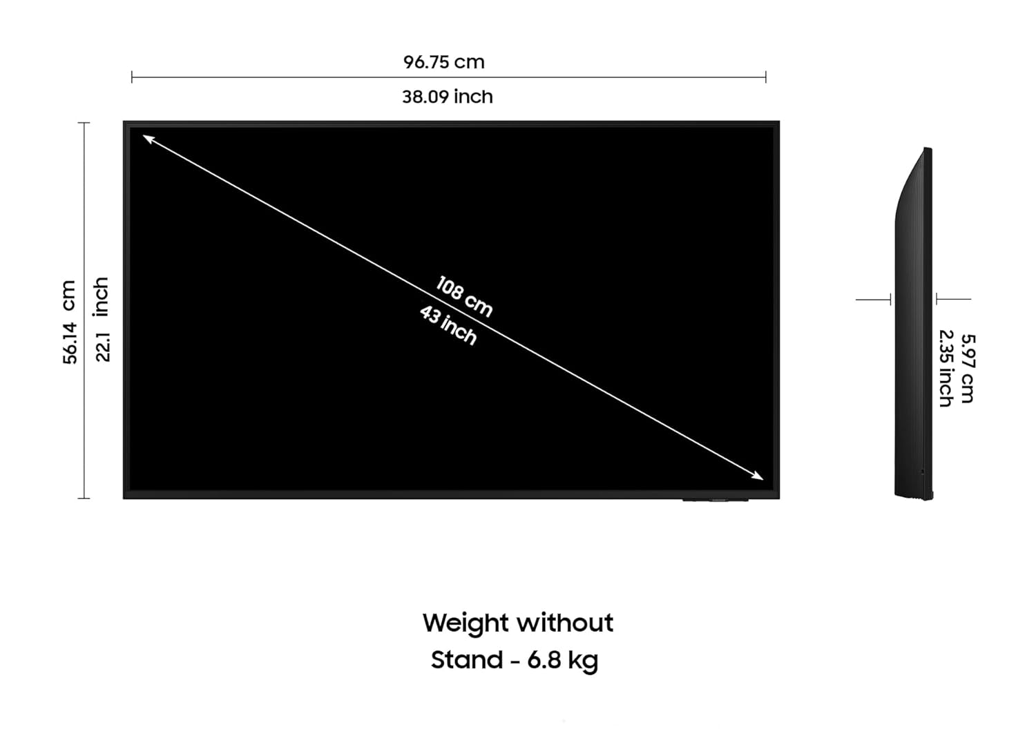 SAMSUNG TV 43 UA43DUE76AKLXL 4K CRYSTAL VISION PRO